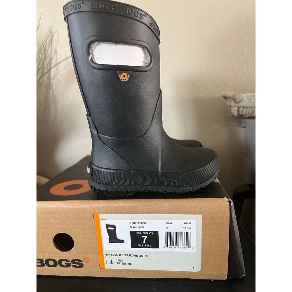 Children Unisex Boots Bogs Kids Rain Boot Plush (Toddler/Little Kid) Size 7